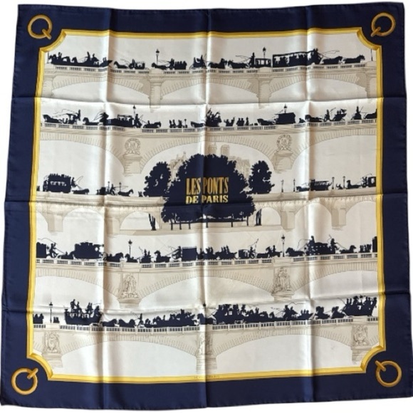Hermes Les Ponts de Paris Silk Scarf - Picture 1 of 7